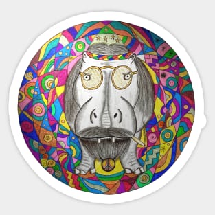 Hippiepotamus Sticker